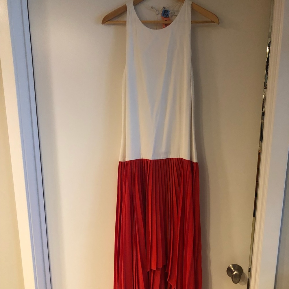 Alexis Zabrina Red Pleated long dress